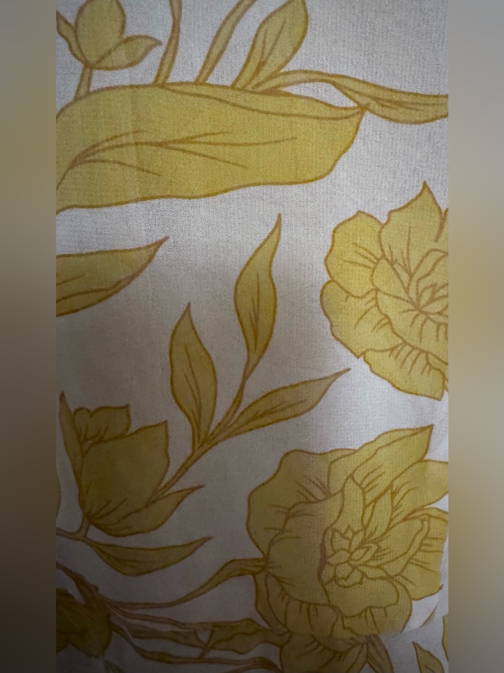 CAbi Yellow Floral Flutter Sleeve Blouse - Picture 3 of 8
